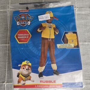 Nickelodeon Paw Patrol Rubble Costume - Yellow and Brown Size Toddler 2
